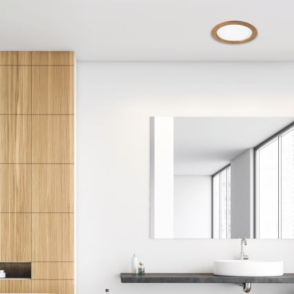 LED Süvistatav valgusti WOODY SPOT LED/23,5W/230V 4000K pähkel ø 23,5 cm