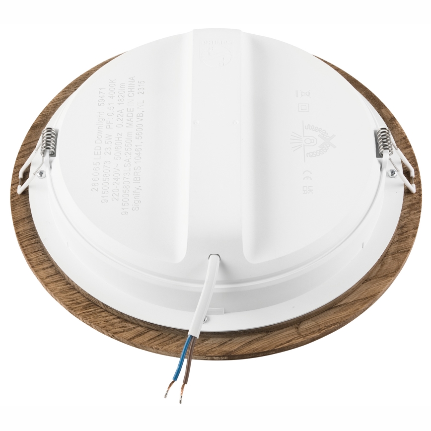 LED Süvistatav valgusti WOODY SPOT LED/23,5W/230V 4000K pähkel ø 23,5 cm