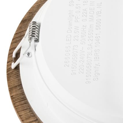 LED Süvistatav valgusti WOODY SPOT LED/23,5W/230V 4000K pähkel ø 23,5 cm