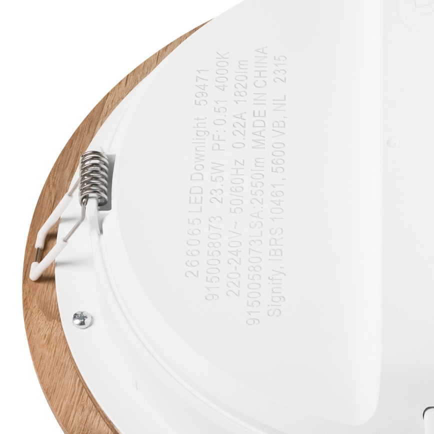 LED Süvistatav valgusti WOODY SPOT LED/23,5W/230V 4000K tamm ø 23,5 cm