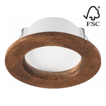 LED Süvistatav valgusti WOODY SPOT LED/5,5W/230V 4000K kirss ø 10 cm