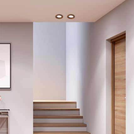 LED Süvistatav valgusti WOODY SPOT LED/5,5W/230V 4000K kirss ø 10 cm