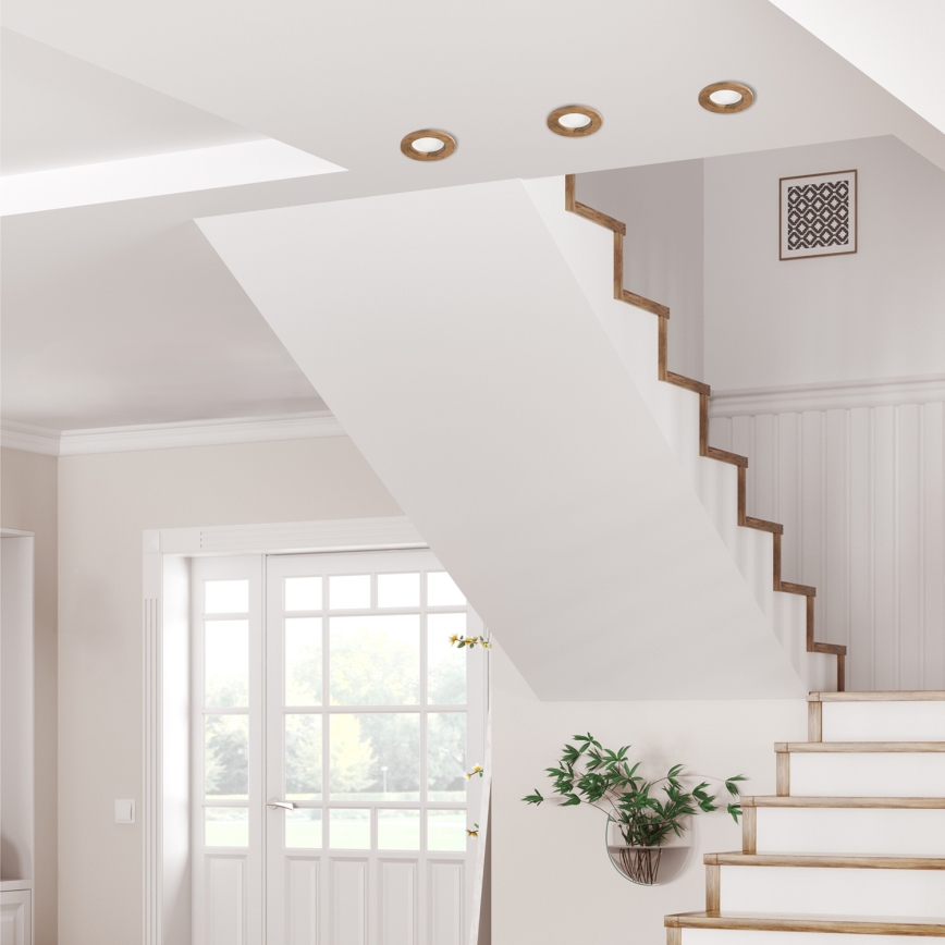LED Süvistatav valgusti WOODY SPOT LED/5,5W/230V 4000K pähkel ø 10 cm