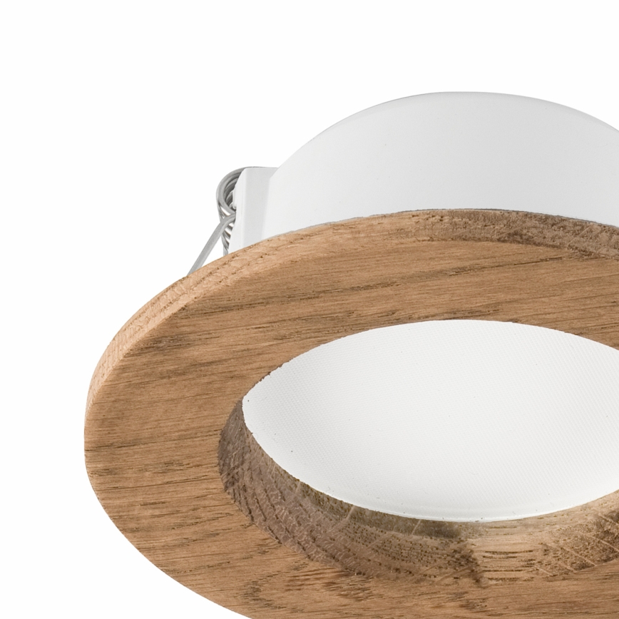 LED Süvistatav valgusti WOODY SPOT LED/5,5W/230V 4000K pähkel ø 10 cm