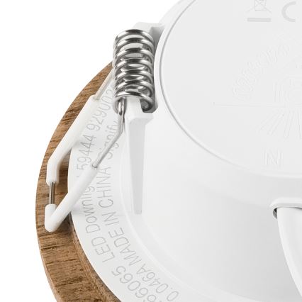 LED Süvistatav valgusti WOODY SPOT LED/5,5W/230V 4000K pähkel ø 10 cm