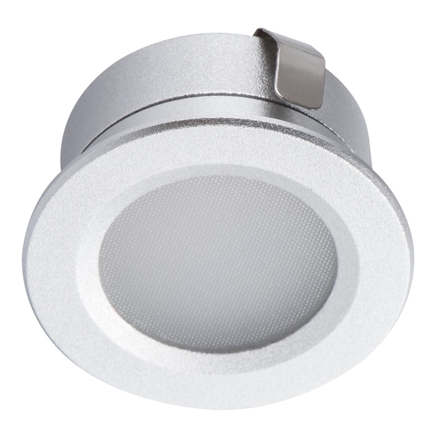 LED Süvistatav välivalgusti IMBER LED/1W/12V 4000K d. 3 cm 40 lm IP65 hõbedane