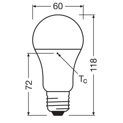 LED Taaskasutatud plastist pirn A100 E27/14W/230V 4000K - Osram