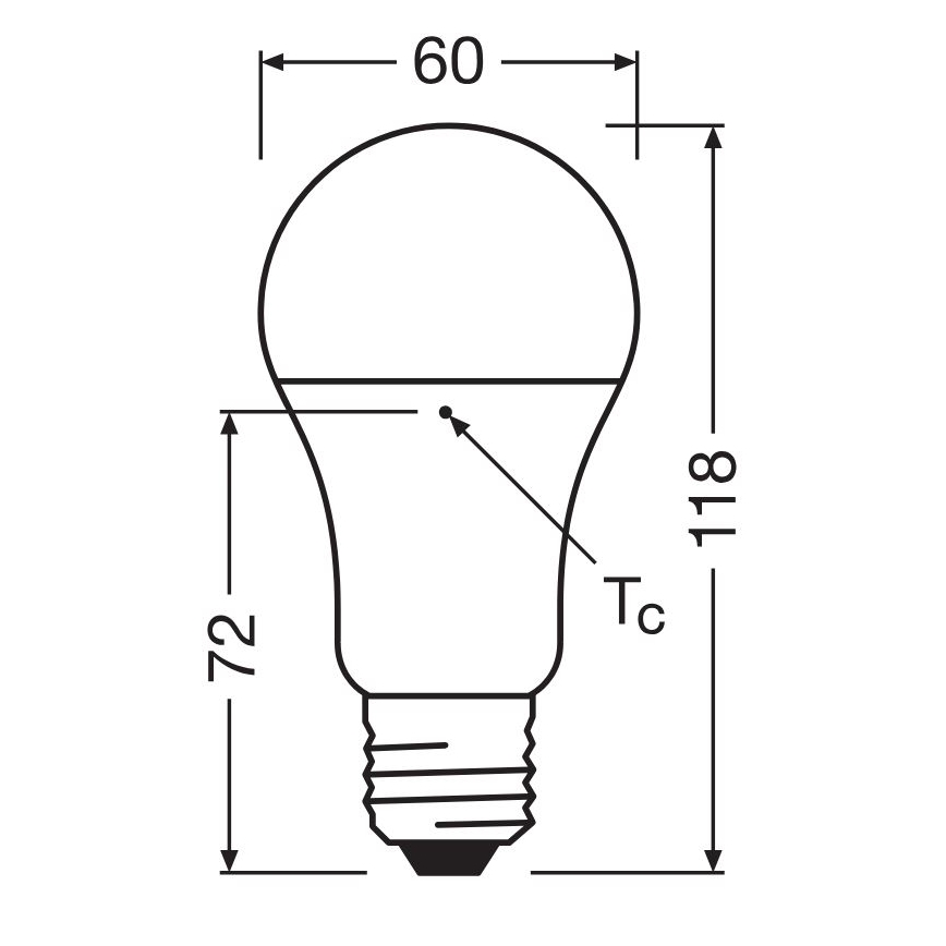 LED Taaskasutatud plastist pirn A100 E27/14W/230V 4000K - Osram