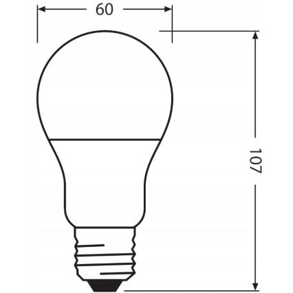 LED Taaskasutatud plastist pirn A60 E27/8,5W/230V 2700K - Ledvance