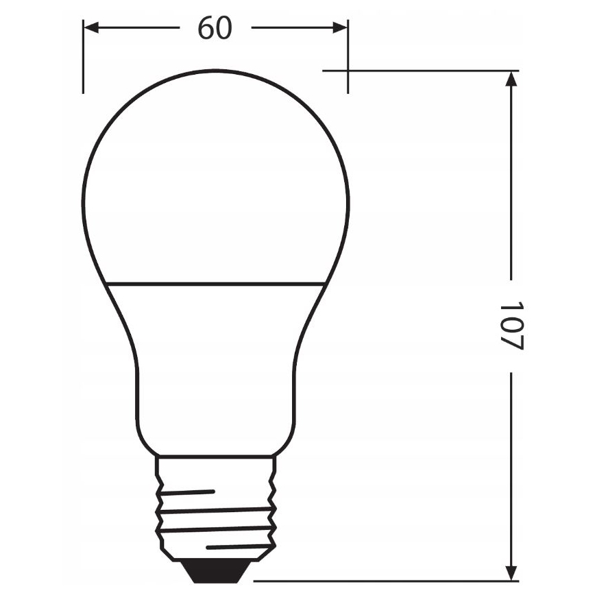 LED Taaskasutatud plastist pirn A60 E27/8,5W/230V 4000K - Ledvance