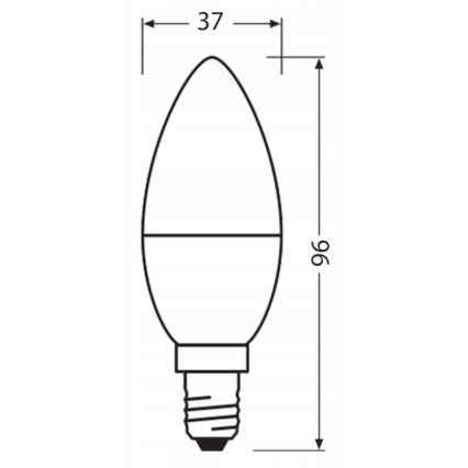 LED Taaskasutatud plastist pirn B40 E14/4,9W/230V 2700K - Ledvance