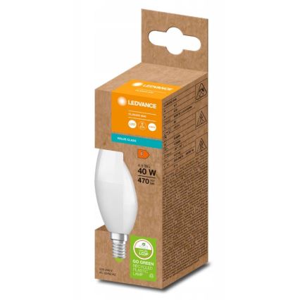 LED Taaskasutatud plastist pirn B40 E14/4,9W/230V 4000K - Ledvance
