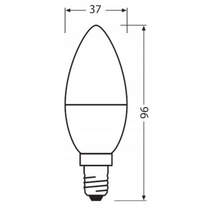 LED Taaskasutatud plastist pirn B40 E14/4,9W/230V 4000K - Ledvance