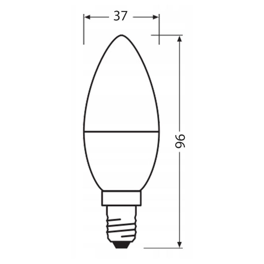 LED Taaskasutatud plastist pirn B40 E14/4,9W/230V 4000K - Ledvance