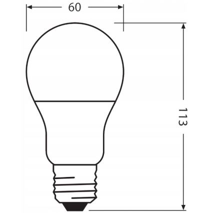 LED Taaskasutatud plastist pirn E27/10W/230V 2700K - Ledvance