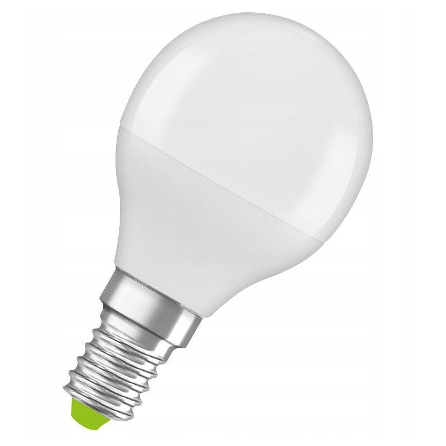 LED Taaskasutatud plastist pirn P45 E14/4,9W/230V 2700K - Ledvance