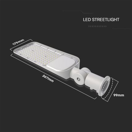 LED Tänavalamp hämardusanduriga SAMSUNG CHIP LED/100W/230V 4000K IP65 hall