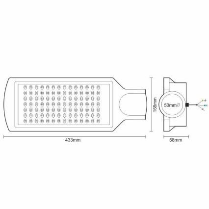 LED Tänavalamp LED/100W/170-400V IP65