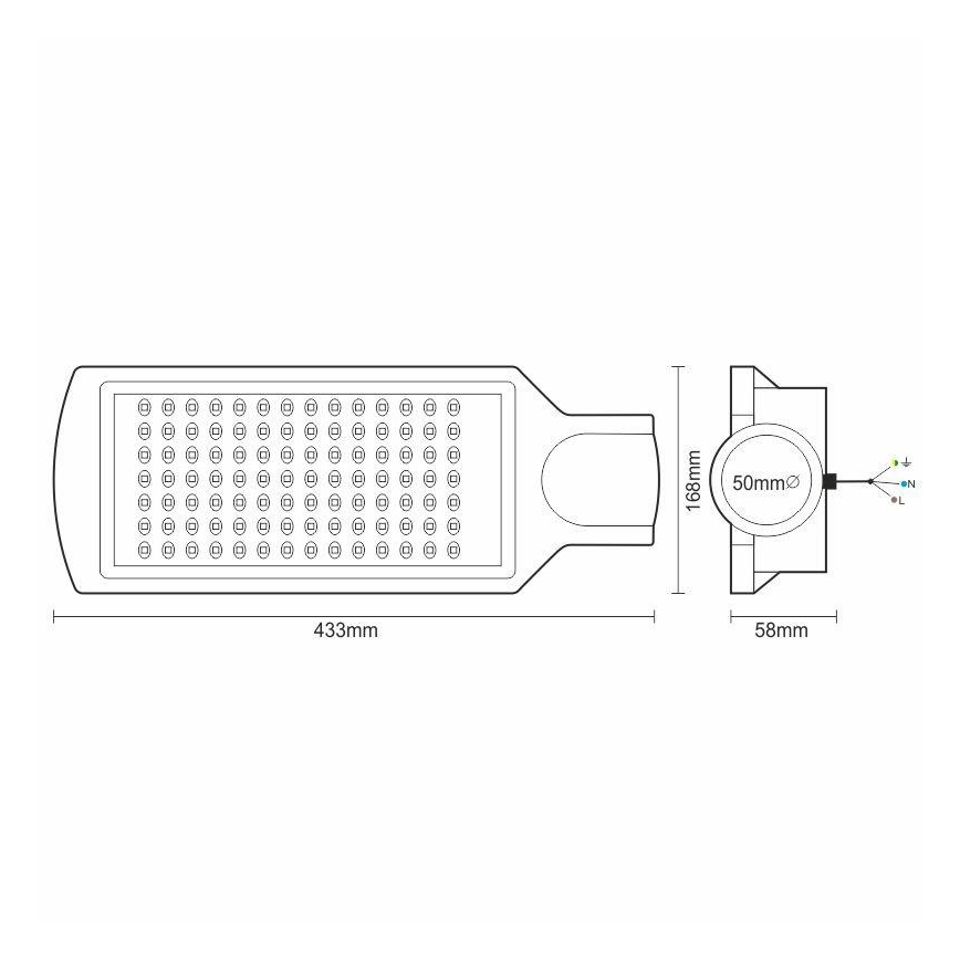 LED Tänavalamp LED/100W/170-400V IP65