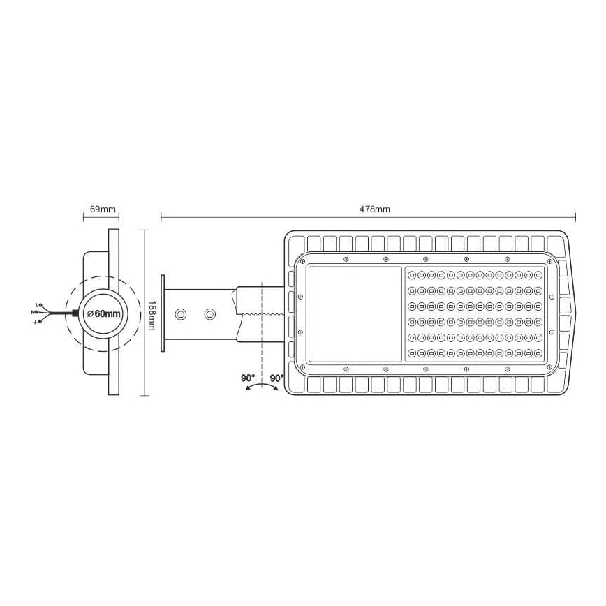 LED Tänavalamp LED/30W/230V 5000K IP65