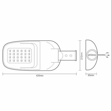LED Tänavalamp LED/40W/230V 5000K IP65