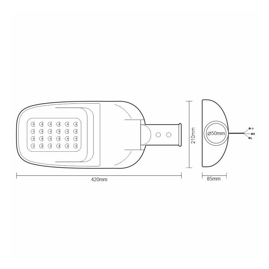 LED Tänavalamp LED/40W/230V 5000K IP65