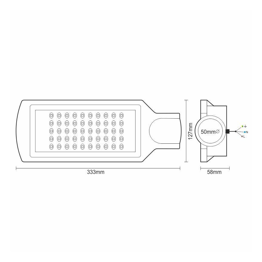 LED Tänavalamp LED/50W/170-400V 4000K IP65