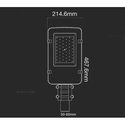 LED Tänavalamp SAMSUNG CHIP LED/50W/230V 4000K IP65