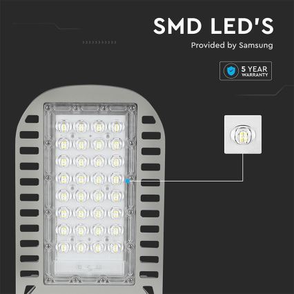 LED Tänavalamp SAMSUNG CHIP LED/50W/230V 6500K hall