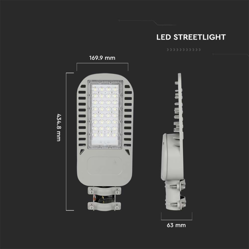 LED Tänavalamp SAMSUNG CHIP LED/50W/230V 6500K hall