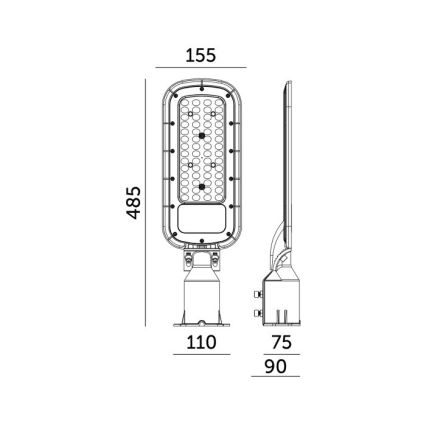 LED-tänavavalgusti BRELUXO LED/100W/230V 4000K IP65