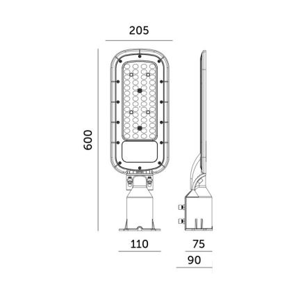 LED-tänavavalgusti BRELUXO LED/200W/230V 4000K IP65