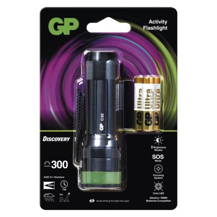 LED Taskulamp GP DISCOVERY C32 LED/3xAAA