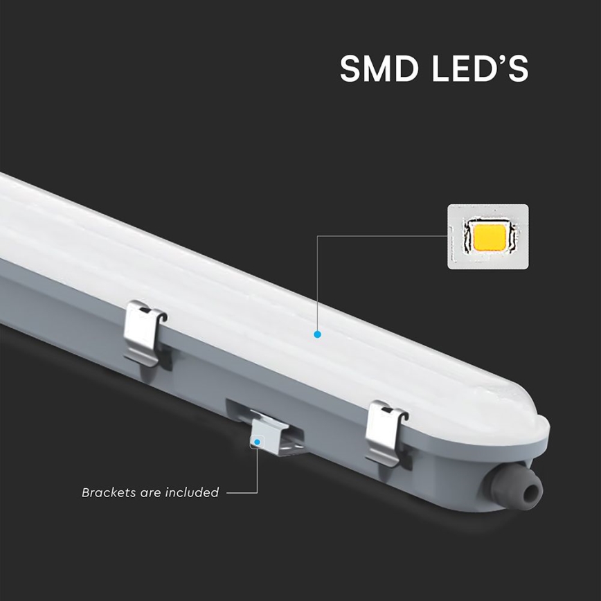 LED tehniline toruvalgusti liikumis- ja hämarussensoriga LED/36W/230V 6500K IP65 120 cm