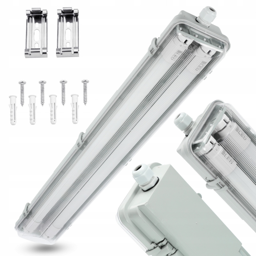 LED tehniline T8 ribavalgusti 2xG13/10W/230V 6000K 60 cm IP65 valge