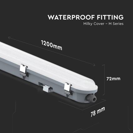 LED-tehniline toruvalgusti hädaabimooduliga LED/36W/230V 6500K IP65 2200 mAh 120 cm