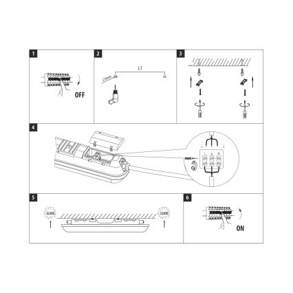 LED tehniline toruvalgusti LED/48W/230V 4200K 150 cm IP65
