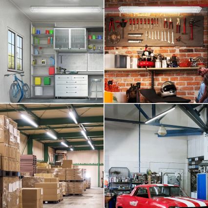 LED tehniline toruvalgusti T8 2xG13/20W/230V 6500K 120 cm IP65 valge