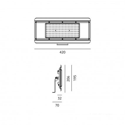 LED tehniline valgusti 4-ühes MULTILUXO LED/200W/230V 4000K IP65 42 cm