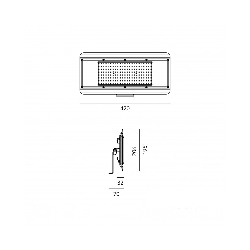 LED tehniline valgusti 4-ühes MULTILUXO LED/200W/230V 4000K IP65 42 cm