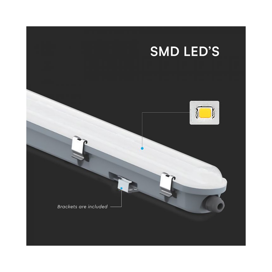 LED tehniline tuubivalgusti hädaolukorra mooduliga LED/48W/230V 6500K IP65 2200 mAh 150 cm