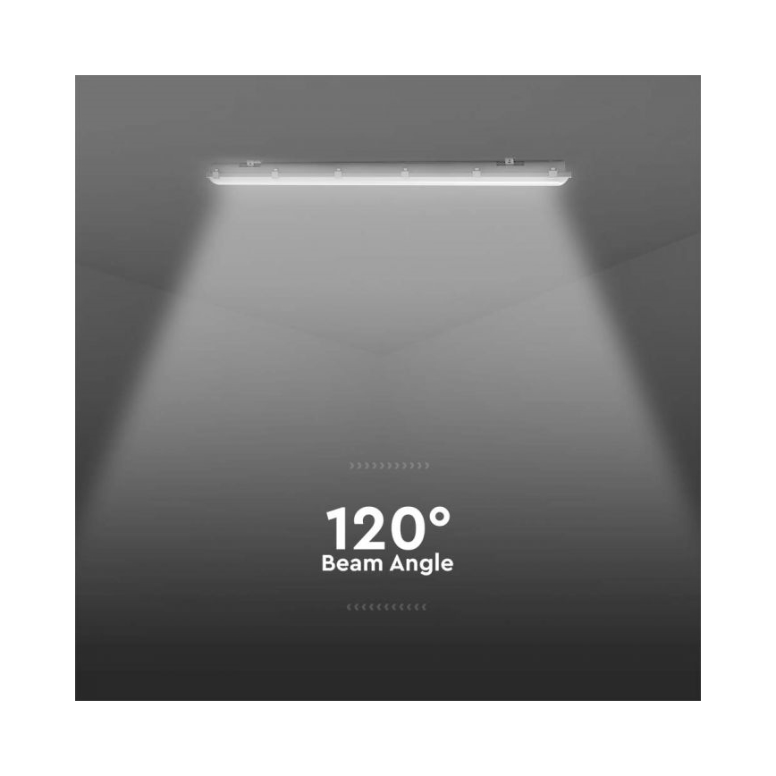 LED tehniline tuubivalgusti hädaolukorra mooduliga LED/48W/230V 6500K IP65 2200 mAh 150 cm