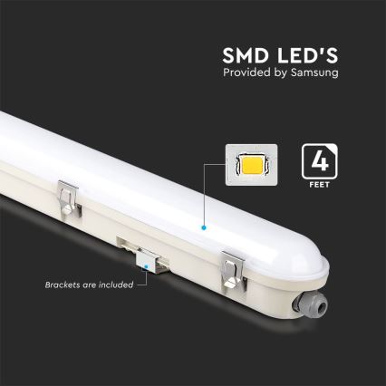 LED Tööstuslik luminofoorvalgusti avariimooduliga EMERGENCY LED/36W/230V 4000K 120cm IP65