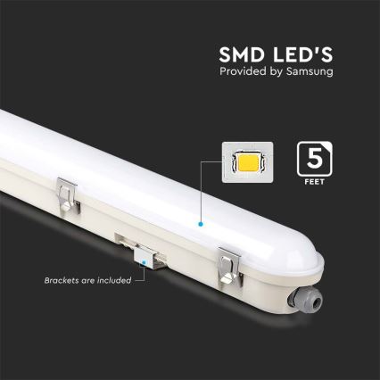 LED Tööstuslik luminofoorvalgusti avariimooduliga EMERGENCY LED/48W/230V 4000K 150cm IP65