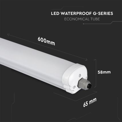 LED Tööstuslik luminofoorvalgusti G-SERIES LED/18W/230V 4000K IP65 60 cm