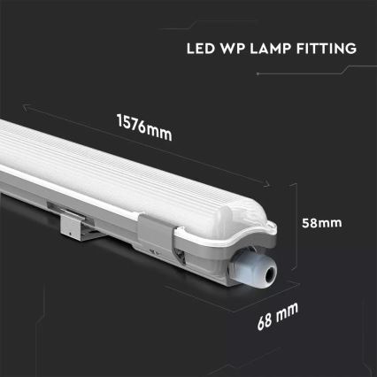 LED Tööstuslik luminofoorvalgusti LED/22W/230V 6400K 150cm IP65