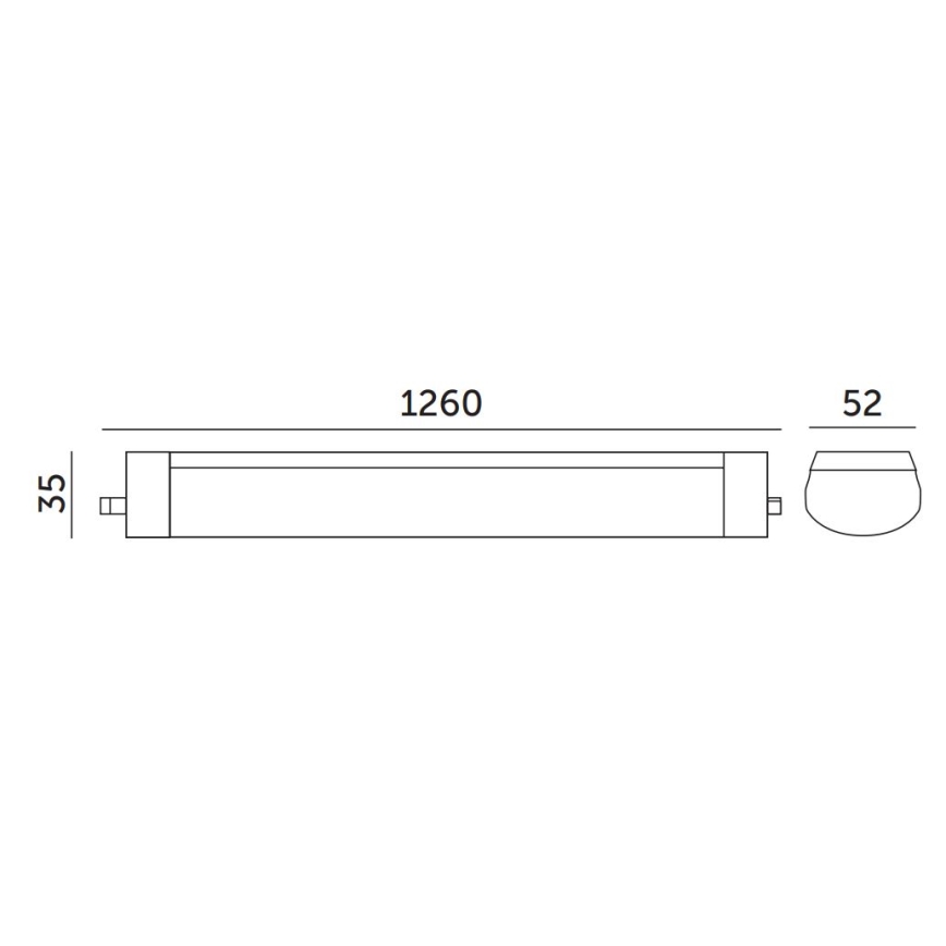 LED Tööstuslik luminofoorvalgusti LED/36W/230V IP65 4000K 126 cm