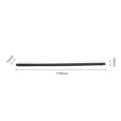 LED Tööstuslik luminofoorvalgusti LIMEA GIGANT LED/38W/230V IP65 1190mm must