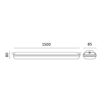 LED Tööstuslik luminofoorvalgusti NEXFORCE LED/52W/230V IP66 4000K