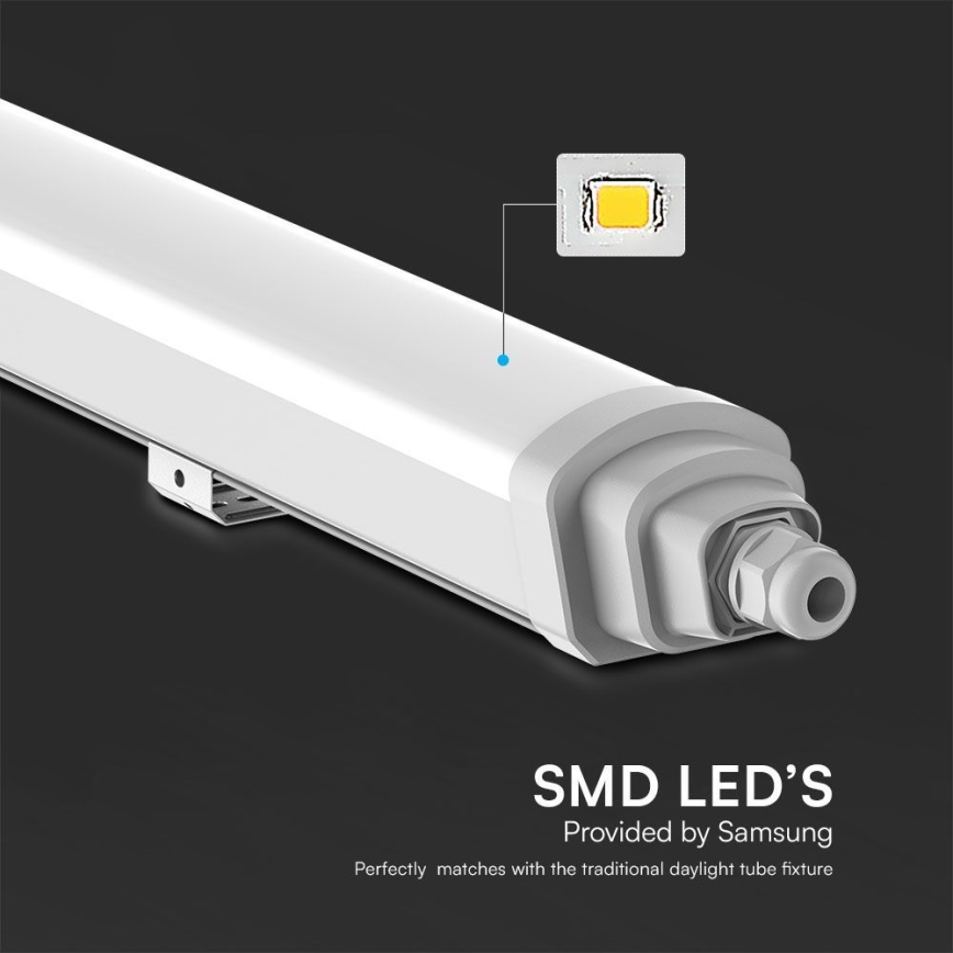 LED Tööstuslik luminofoorvalgusti SAMSUNG CHIP LED/18W/230V 6500K IP65 60 cm